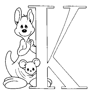 coloriage moments precieux alphabet k